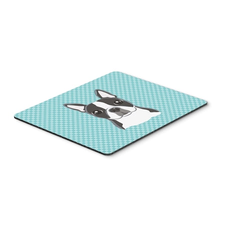 Checkerboard Blue Boston Terrier Mouse Pad Hot Pad or Trivet price history on PriceWatchPro