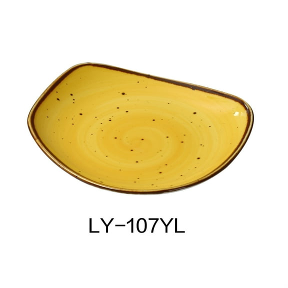Yanco LY-107YL 7.25 in. Plate, Reactive Glaze, Yellow - Pack of 36