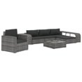 thumbnail image 2 of CUITING 8 Piece Patio Set with Cushions Poly Rattan Gray, 2 of 7