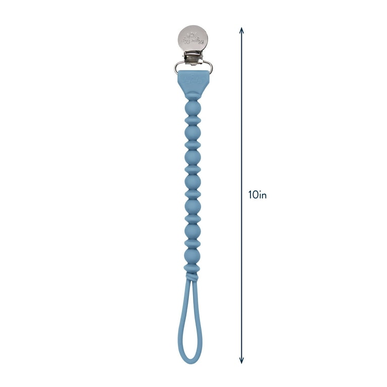 Itzy Ritzy Sweetie Strap Round Beaded Pacifier Clip Blue 9.5