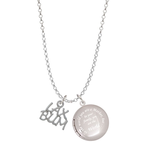 Delight Jewelry Silvertone LAX BUM To the World You are a Mother Locket Necklace