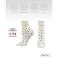 thumbnail image 6 of MeMoi Women's Sheer Polka Dot Ruffle Cuff Anklet Sock - Womens - Female, 9-11, Ivory, 6 of 7