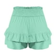 thumbnail image 7 of Charmgo Womens Shorts Casual Shorts for Women 2025 Summer High Waisted Ruffle Shorts Flowy Pleated Hem Casual Shorts Butterfly Shorts Women Summer Shorts for Women K L, 7 of 7