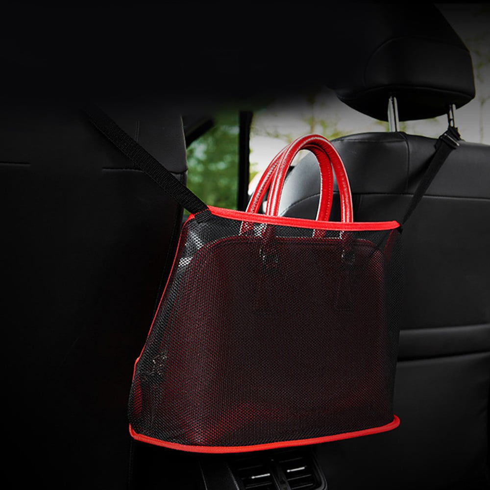 Details about  / Advanced Car Net Pocket Handbag Holding PU Between Car Seat Storage Portable