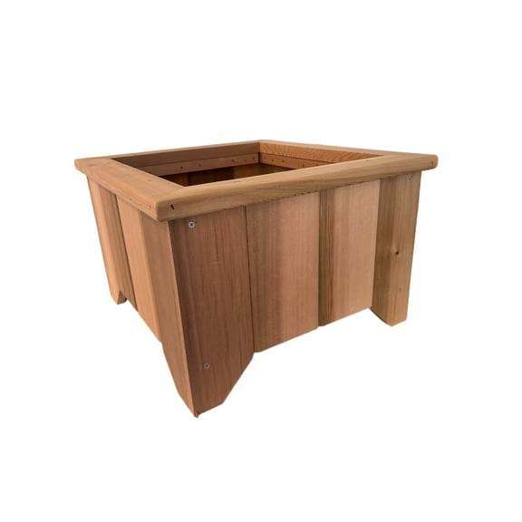 T&L Medium Square Planter Box - unstained