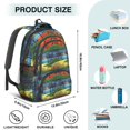 thumbnail image 5 of Geometric Tree Green Pattern Cute School Backpack Bag with Padded Back and Adjustable Shoulder Straps 16.9 X 12.6 X 5.9 Inches, 5 of 5