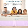 thumbnail image 5 of 9-Inch Drop Emperior Size 84" x 84" Lavender Solid Bed Skirt Split Corner Pleated Style Easy Fit Easy Care 100% Egyptian Cotton 500 Thread Count, 5 of 6