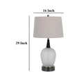 thumbnail image 5 of Wenu 29 Inch Table Lamp, Accent Frosted Glass Base, White Fabric Shade, 5 of 7