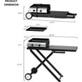 thumbnail image 6 of TUFFIOM 2 Burner Foldable Propane Griddle with Wheels & Enameled Tray, 20000 BTU Portable Flat Top Gas Grill with Electronic Ignition & Regulator for Outdoor Cooking Camping BBQ Tailgating Picnicking, 6 of 7