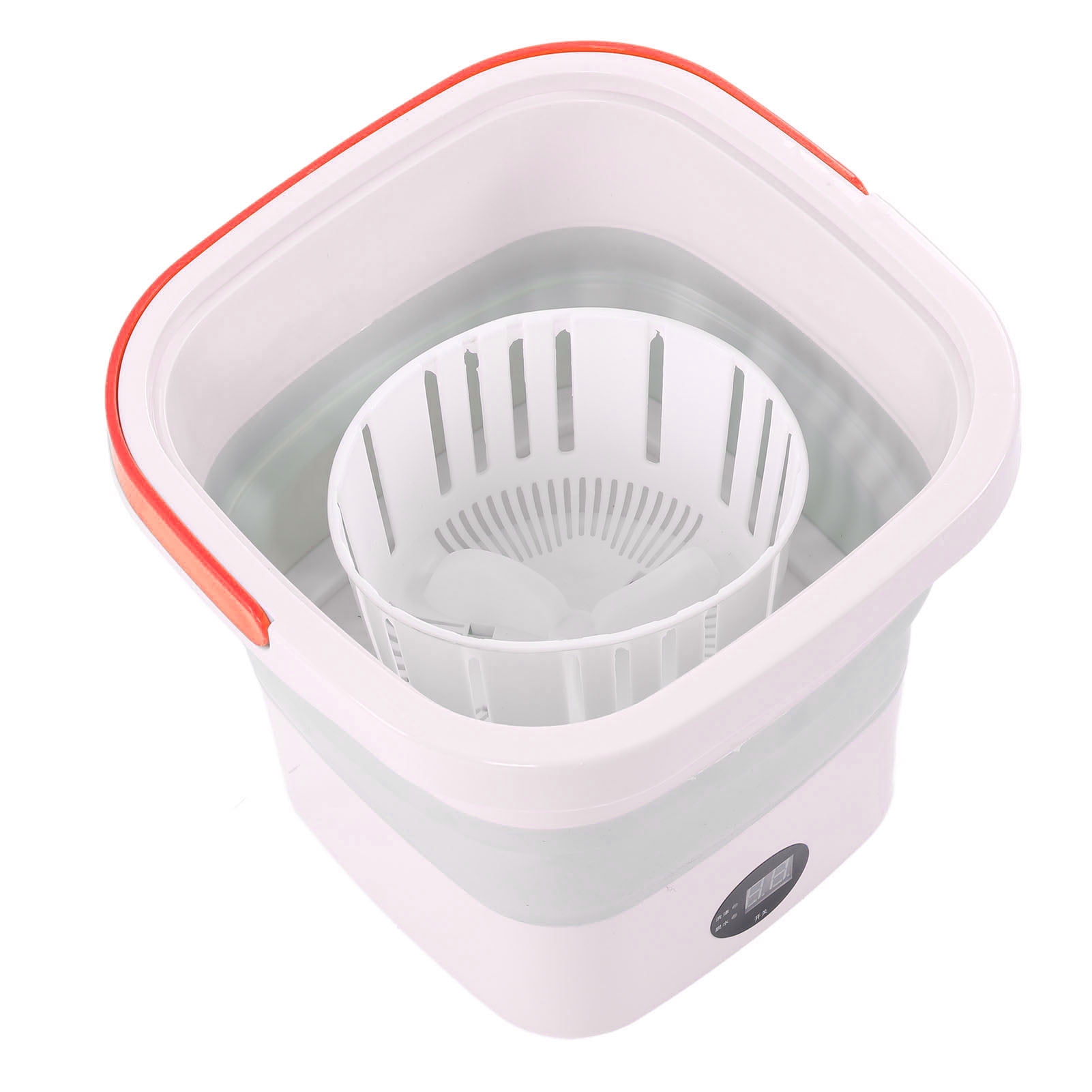 Portable Mini Washing Machine, 6L Lightweight Folding Clothes Washer and Dryer with LCD Panel Display Small Automatic Bucket Washer for Apartment, Laundry, Camping, RV, Travel