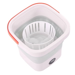 Portatif Mini laveuse, 6L Lave-linge et sécheuse léger pliant avec LCD Affichage des panneaux Petite rondelle à seau automatique pour l'appartement, blanchisserie, camping, RV, Voyages