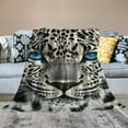 thumbnail image 2 of BCIIG Snow Leopard Blanket for Adults Kids, Flannel Snow Leopard Blankets Gifts, Snow Leopard Throw Blanket for Sofa Couch Bed Living Room Soft Warm Cozy Snow Leopard Decor  60x80in, 2 of 6