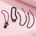 thumbnail image 7 of 4Pcs Goth Black Stackable Bracelets Set for Women Gothic Statement Gold Coin OT Buckle Bracelet Vintage Paperclip Chain Y2k Party Hallowmas Jewelry Gifts, 7 of 7