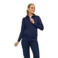 thumbnail image 2 of Medichic Scrub Jackets for Woman, Zip Front Nurse Jacket, 4-Way Stretch Fabric Warm Up Coat, 2 of 5