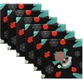 thumbnail image 6 of GZHJMY Christmas Owl Cloth Dinner Napkins Everyday Use 20" × 20" Home Decor 4 Pack, 6 of 7