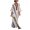 Pink, variant on Lispipm Women Cotton Linen Dress Side Pockets Summer Oversized Half Sleeve V Neck Dresses Ladies Color Blocking Vacation Clothes