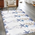thumbnail image 2 of Blue Ocean Area Rugs 3x5 ft Starfish Shell Coral Vintage Nautical Theme Marine Washable Rug Non Slip Indoor Carpet Absorbent Floor Mat for Living Room Bedroom Dining Room, 2 of 9