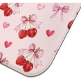 thumbnail image 6 of Cherry Dish Drying Mat for Kitchen Counter, Pink Cute Bow Heart Microfiber Drying Mat, Washable Absorbent Kitchen Countertop Dish Draining Mat, 16×18 Inch, 6 of 7
