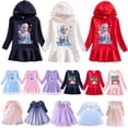 thumbnail image 2 of Primavera otoño vestidos infantiles para niñas trajes de Navidad dibujos animados Frozen Elsa Puff manga princesa vestido fiesta de cumpleaños vestido de graduación 5T (Tag130) Gao Jinjia LED, 2 of 2
