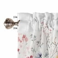 thumbnail image 5 of nqOlkjepod Botanical Floral Farmhouse Short Window Curtain Valances, Spring Summer Farmhouse Flowers Rod Pocket Kitchen Valances for Living Room Bedroom Bathroom Cafe, 1 Panel - 54" x 18", 5 of 8