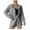 Gray, variant on Shorts Set for Women Two Piece Full Zip Up Hoodie Jacket and Drawstring Shorts Crop Sweatsuits Tracksuits
