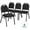 Black, variant on WLLJOY Dome Back Stack Chair 4 Pack, with Black Vinyl Seat and Back, 500-lb Weight Capacity, Black Steel Frame, for Banquets, Weddings, Black