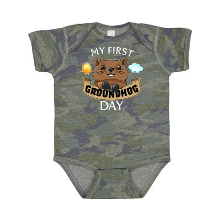 

Inktastic My First Groundhog Day- Cute Gift Baby Boy or Baby Girl Bodysuit
