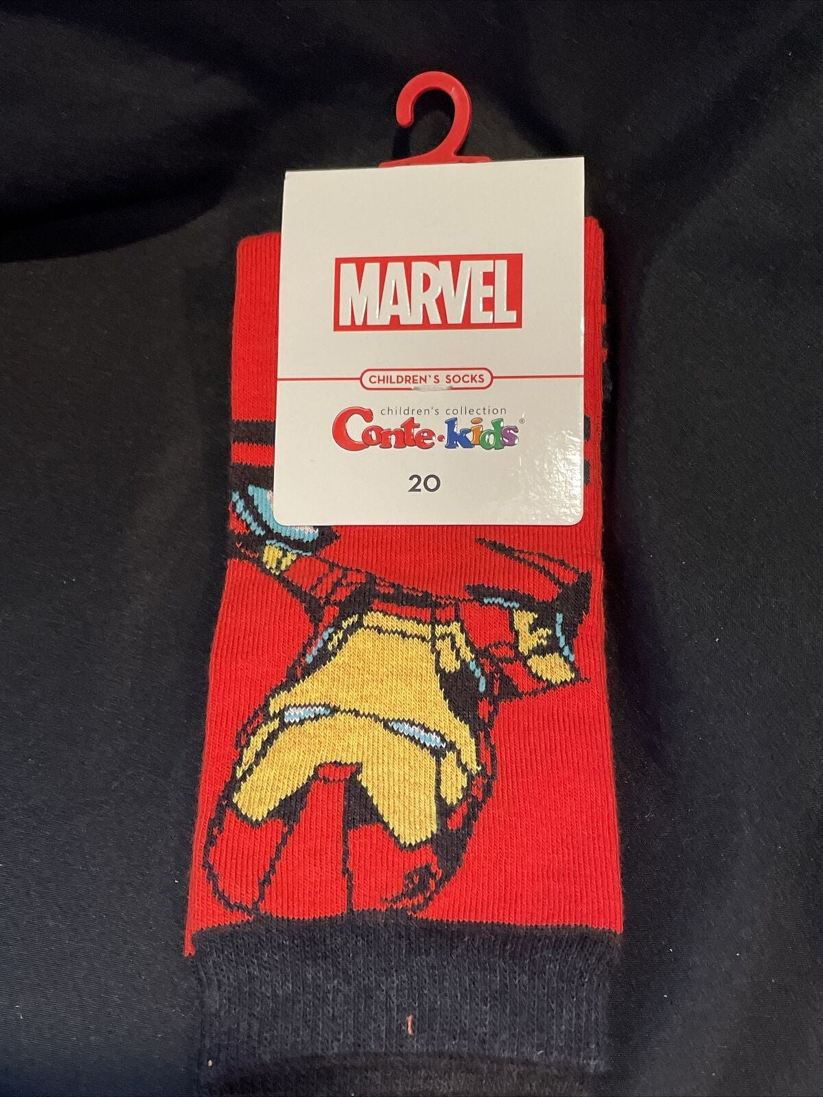 Iron Man Kids Socks fits shoes size 13-2 by Conte Kids 