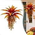 thumbnail image 2 of 1 Pc Artificial Faux Fall Hanging Flowers Plants, Fall Hanging Basket, Autumn Trailing Floral Arrangement, Fake Fern Hanging Flowers, Seasonal Wall Hanging Decor for Harvest Display, 2 of 5