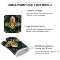 thumbnail image 6 of Riple Goddess with Triskele - Gold on Shimmer Green Oven Gloves And Pots Stand Set Oven Gloves And Pot Racks Pot Racks And Oven Gloves Set, 6 of 9