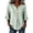 Green, variant on Women's Striped V-Neck Blouse, 3/4 Sleeve Peplum Cuff Half Button Down Casual Shirt, Loose Fit Top Suitable for Office Wear and Daily Casual Outfits, Versatile and Comfortable Design Red XXL