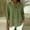 Army Green women casual button down blouse a1, variant on Women's Casual Collard Button Down Blouse 3/4 Sleeve Open Front Solid Tunic Top Spring Fall Dressy Work Shirt Vacation Outfits, Red 2XL