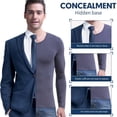 thumbnail image 3 of Sonducket Ropa interior térmica para hombre, capa base gruesa suave y respetuosa con la piel, ropa de invierno colorida, ropa interior de Camisetas Negro XXL, 3 of 6