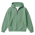 thumbnail image 4 of SGMVNU Hoodies for Boys Casual Quarter Zip Pullover Tractical Long Sleeve Outdoor Athletic Youth Sweathshirt Fall Clothes, for 11-12 Years Kids, az1222_2-Light Green, 4 of 4