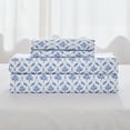 thumbnail image 1 of Gogreen 4PC Deep Pocket King Sheet Set Fit 16", Breathable Microfiber Soft King Size Sheet Set, Hotel Style Bed Sheet Set, Gift for Women, Men - Blue Leaves, 1 of 23