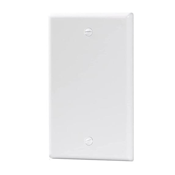 Blank Wall Plate Cover, White 1-Gang Blank Outlet Cover Wall Plate, Standard Size 4.50\u201d x 2.76\u201d, Sturdy Polycarbonate Thermoplastic Cover the Wall Hole