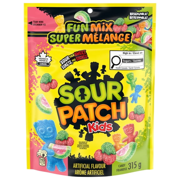 Sour Patch Kids, Fun Mix Candy, Variety Pack, Resealable Bag, Gummy Candy, Sour then Sweet