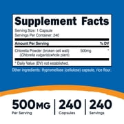 Nutricost Chlorella Capsules 500mg, 240 Capsules, Supplement