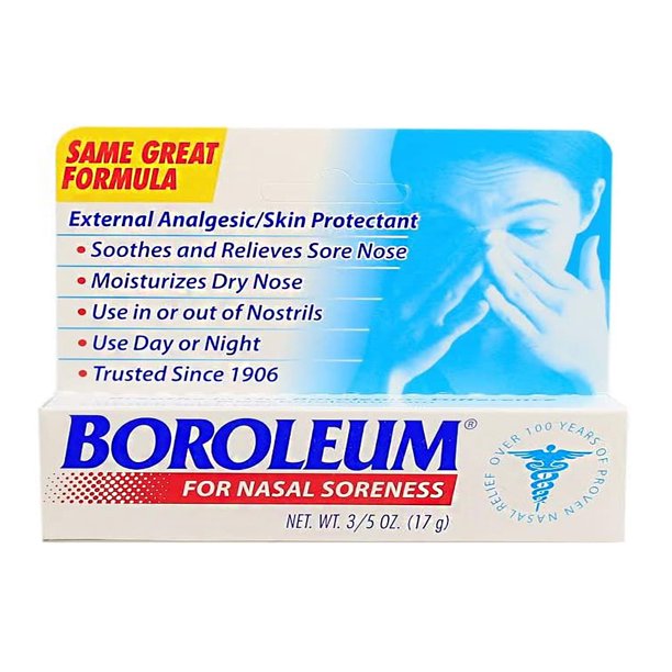 Boroleum Analgesic Ointment Relieves Sore Nose, 0.60 oz, 3 Pack