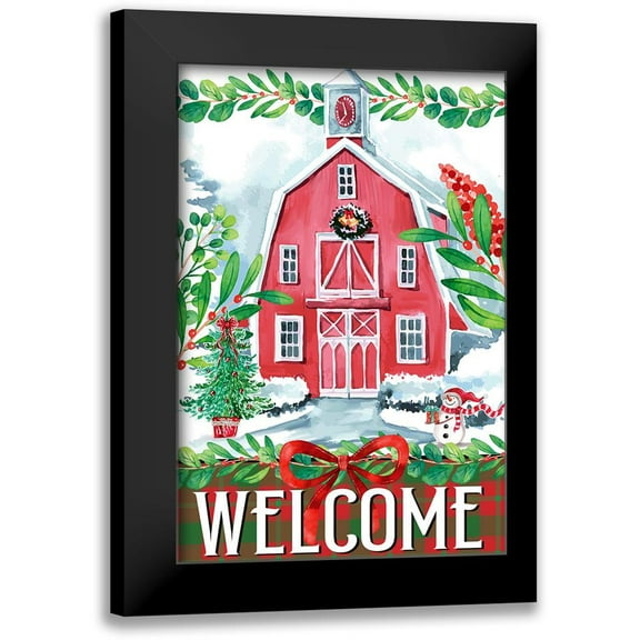 Allen, Kimberly 11x14 Black Modern Framed Museum Art Print Titled - Christmas Barn