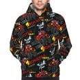 thumbnail image 2 of Bingfone Monster Truck Men's Drawstring Hoodie Long Sleeve Pocket Sweatshirts-4X-Large, 2 of 6