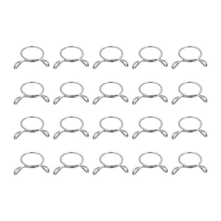 

Fuel Line Hose Clips 50 Pack 14mm 304 Stainless Steel Single Wire Tubing Spring Clamps (Silver)