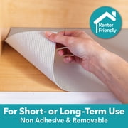 Smooth Top EasyLiner Shelf Liner, Grey Damask 12 x 10 Roll
