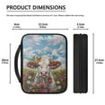 thumbnail image 5 of ZUXONGSY Cow Daisy Flower Cloud Print Bible Cover for Women Men Bible Case Bible Carrying Case with Handle Large Church Bag Zippered Bible Tote Bible Gift Handbag, 5 of 6