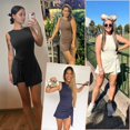 thumbnail image 5 of FITOP Womens Tennis Dress Sleeveless Wrap Skirt Athletic Dress with Built in Shorts Golf Dress Workout Rompers, 5 of 9