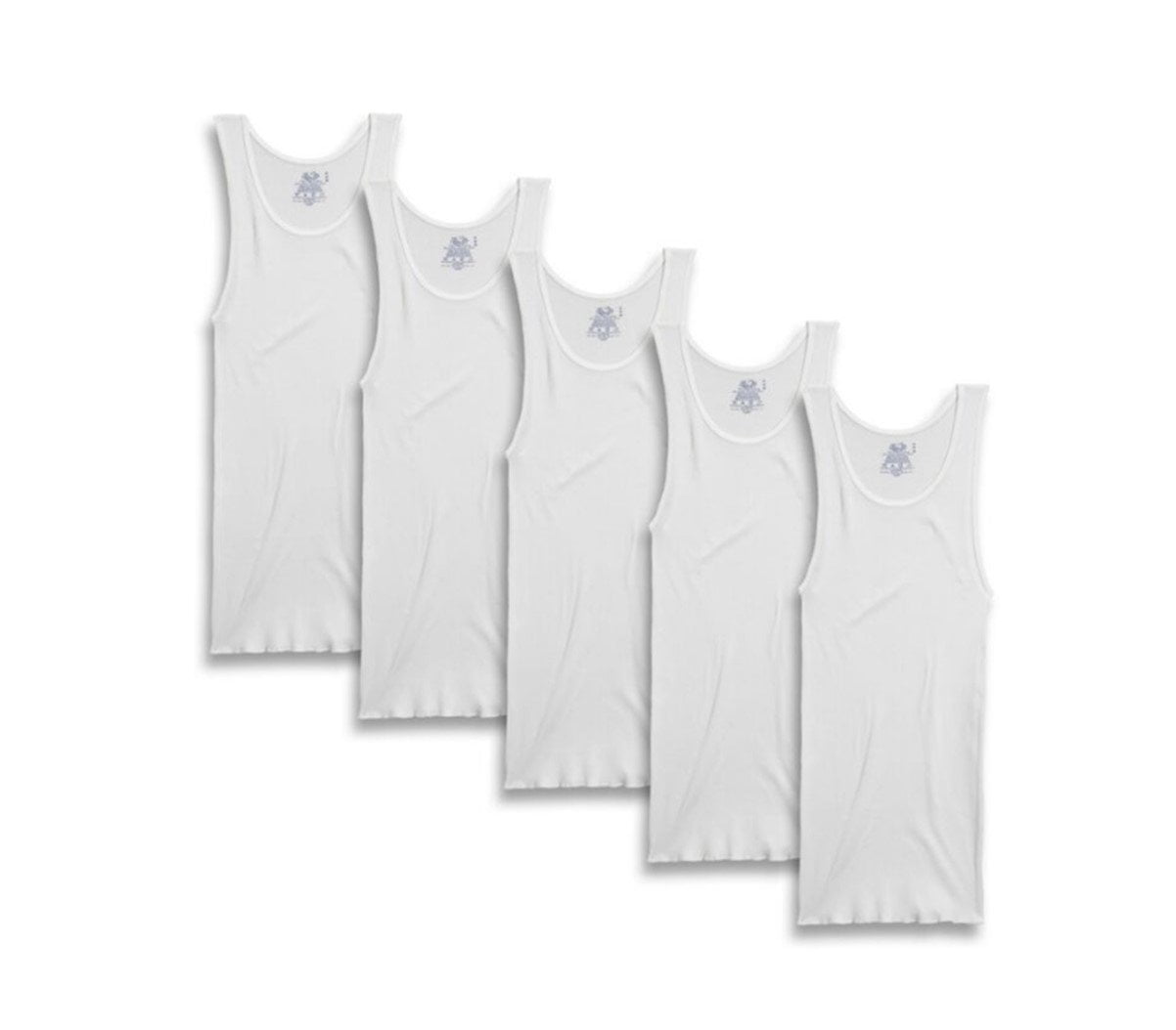 Fruit of the Loom Men's 100 Cotton AShirts, White, 3XL 5 Pack