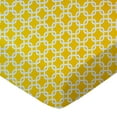 thumbnail image 1 of SheetWorld Fitted 100% Cotton Percale Square Play Yard Sheet Fits Joovy 38 x 38, Lemon Yellow Links, 1 of 5