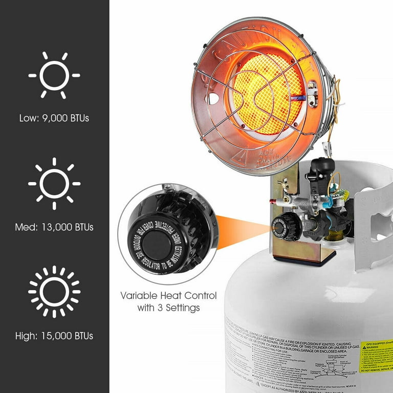 Gymax Single Tank Top Heater 15000 BTU Liquid Propane Heater Portable Outdoor Camping Gymax Single Tank Top Heater 15000 BTU Liquid Propane Heater Portable Outdoor Camping