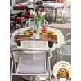 thumbnail image 5 of Outdoor Tablecloths with Umbrella Hole & Zipper, Sunflower Truck Round Tablecloth 54 Inch, Summer Botanical Elegant Pastoral Floral Waterproof Table Cloth, Patio/Pool/Picnic Table Covers, 5 of 8