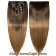 thumbnail image 3 of SEGO Clip in Hair Extensions Human Hair 100% Real Remy Hair 10-24 inch Full Head Thick Hair Pieces Silky Straight Balayage Hair Cleanrance, 3 of 9